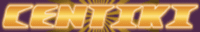 Centiki website logo in gold letters on Edo murasaki color with sun rays