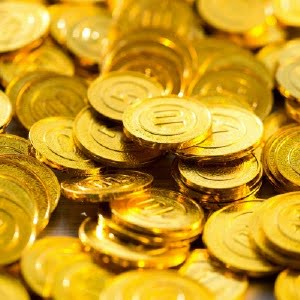 gold coins used to illustrate the reserves of bank
