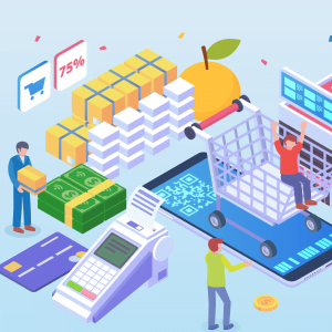 Photo of elements of online store for the online retail business