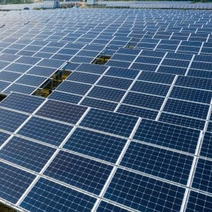 Picture of solar panels for a solar energy generation business